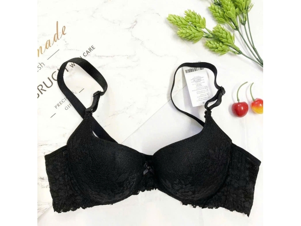 ÁO LOVELY CÀI 3 MỎNG ÉP REN 1210 - MÀU ĐEN ÁO LOVELY CÀI 3 MỎNG ÉP REN 1210 - MÀU ĐEN